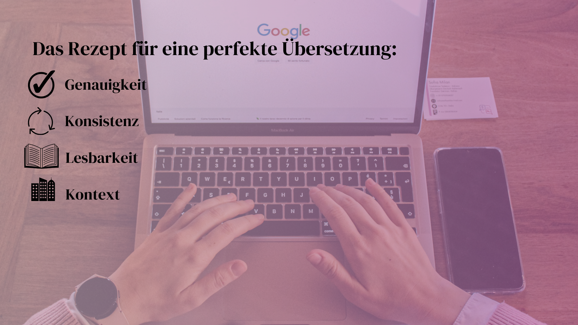 Rezept eine perfekte Ubersetzung