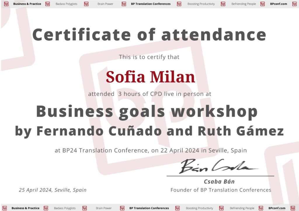 Business goals workshop BP24